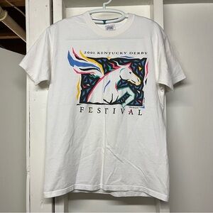2001 Kentucky Derby Festival Graphic Tshirt Size Medium Port And Company